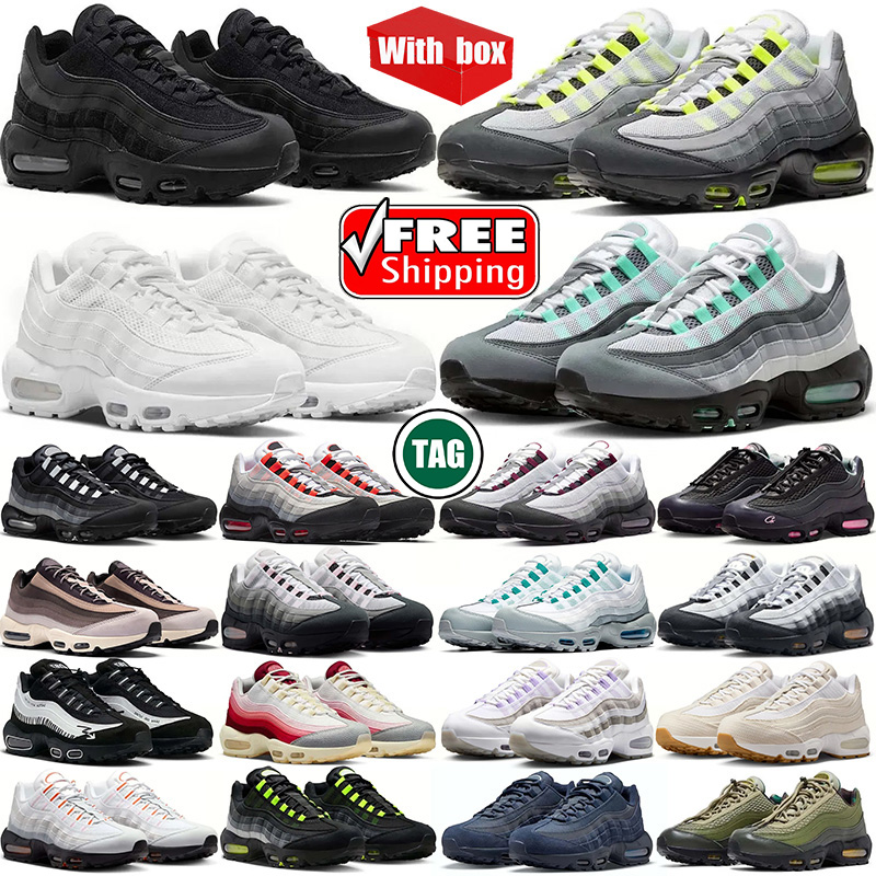 Free shipping Designer Neon 95 95s Running Shoes Sneakers Men OG Hyper Triple Black White Greedy Volt chaussures Womens Mens Trainers Outdoor Sports Sneaker