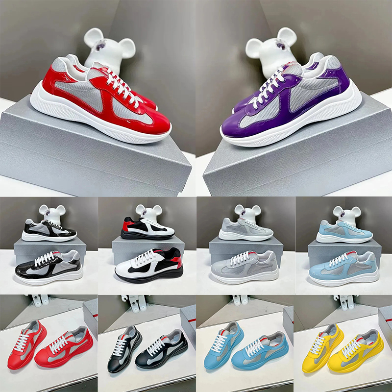 Free shipping designer dress cups shoes for men women fashionable versatile America Cup sneakers blue red black white mesh running shoes