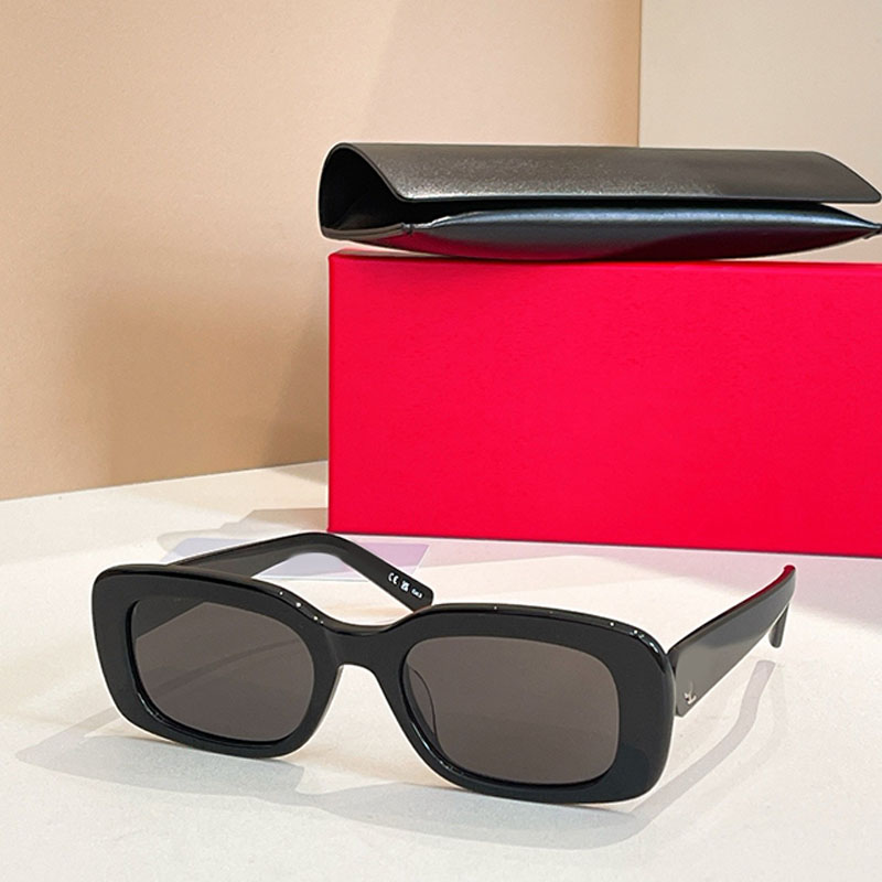 Fashion Rectangle Full Frame Lady Men Sunglasses SL M130 Luxury Popular Tortoise Shell Acetate Frame Eyewear Casual Style Anti Ultraviolet Glasses