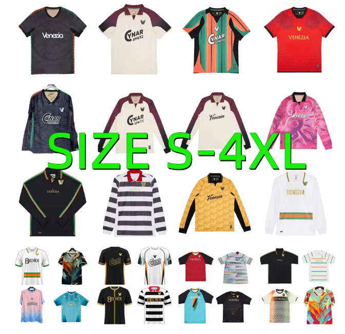 23 24 25 26 Venezia Black soccer Jerseys FC home ARAMU FORTE PERETZ HEYMANS CRNIGOI 2024 2025 2026 football shirt DI MARIANO CECCARONI Johnsen MAZZOCCHI Long sleeve