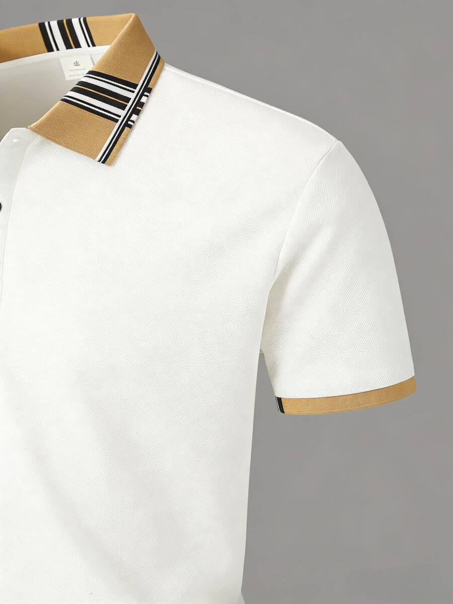 Luxury Brand Designer Clothes Foreign Trade 2025 Hot Sale 3D Digital Print Men's Casual Loose Short Sleeve Polo Shirt Summer Order