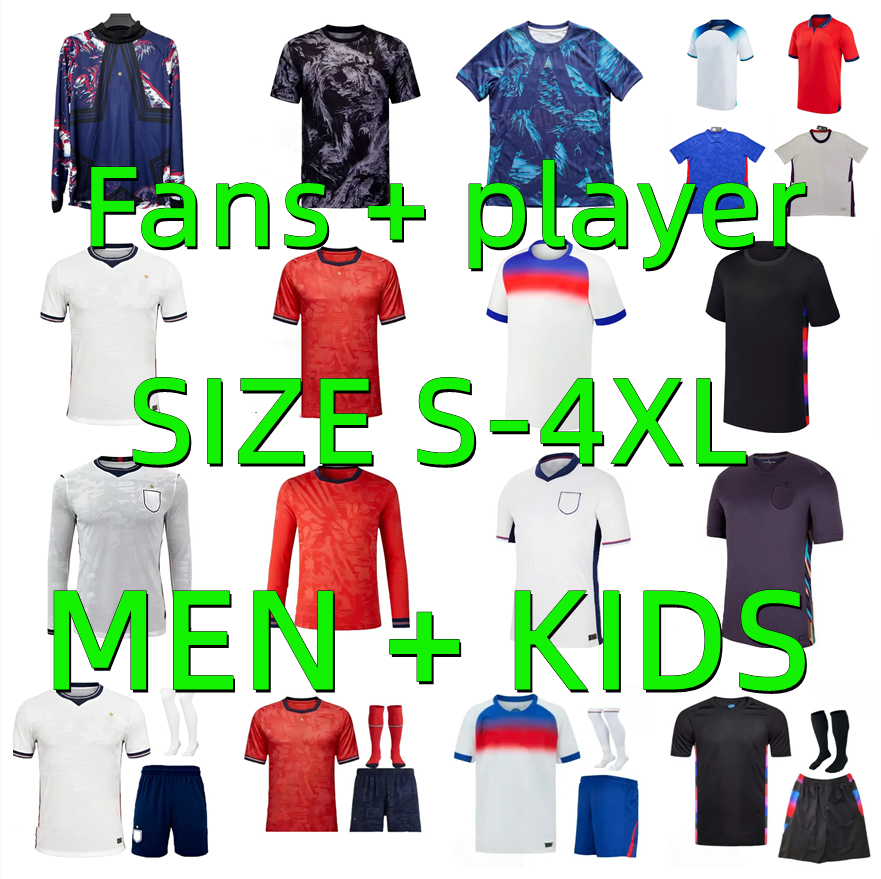 24 25 26 27 ENGLAND soccer jerseys 2026 2027 KANE BELLINGHAM RASHFORD SANCHO GREALISH MOUNT FODEN HENDERSON national football shirt Men kids kit Full player version