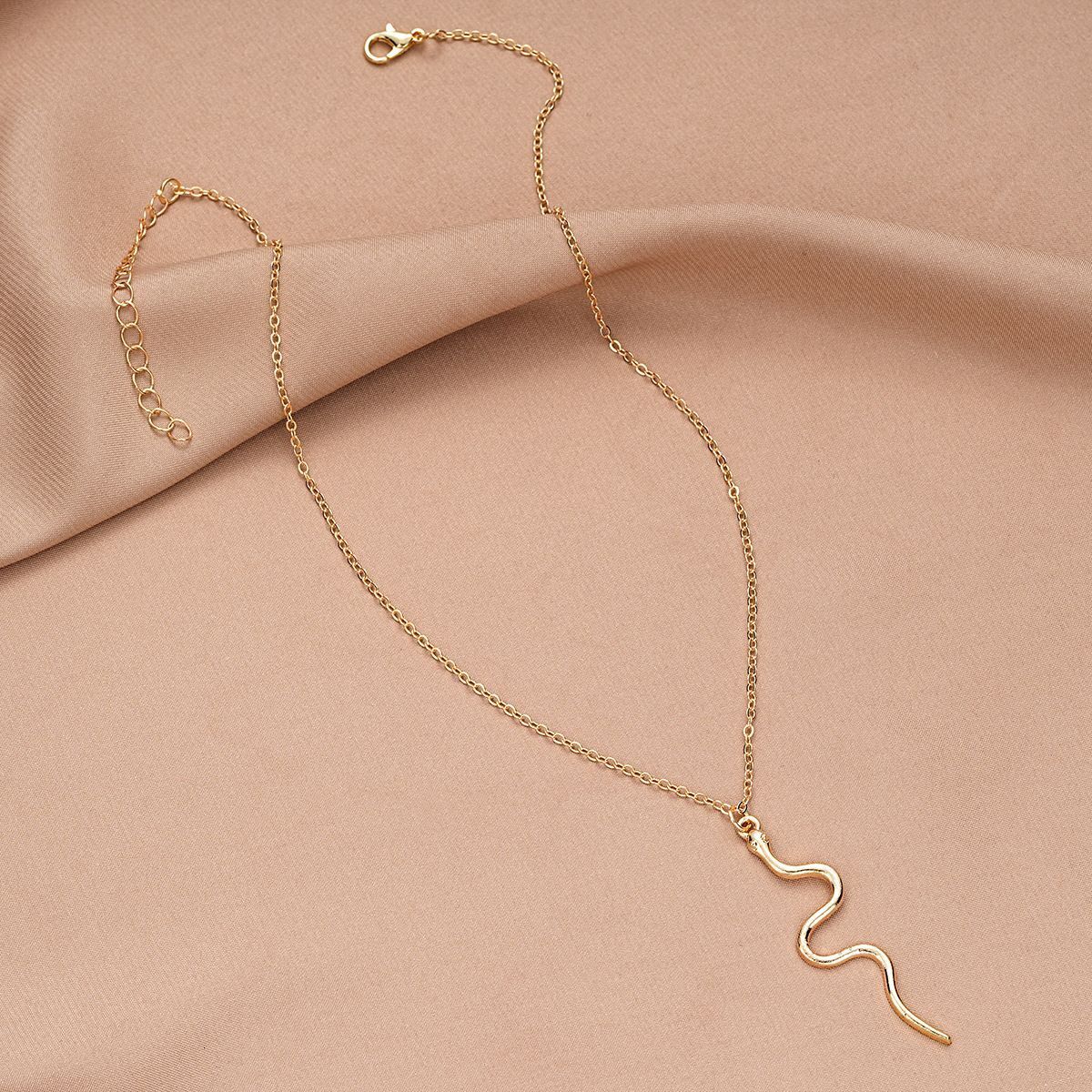 Luxury Brand Designer Jewelry European And American New Jewelry High-End Snake Necklace For Women, Unique Fashion Retro Snake Pendant Sweater Chain Wh - view 5