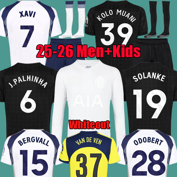 26 whiteout tottenham hotpsur 25-26 special Kit 1901 Anniversary Shirt 2026 MADDISON XAVI soccer Jersey VAN DE VEN RICHARLISON ODOBERT Football shirts men kids sets