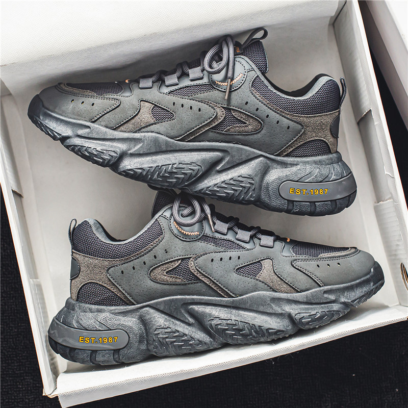 New Men's Shoes 2026s Spring Trendy Versatile Mesh Casual Running Sneakers Size 39-44 Free Shipping black grey khaki