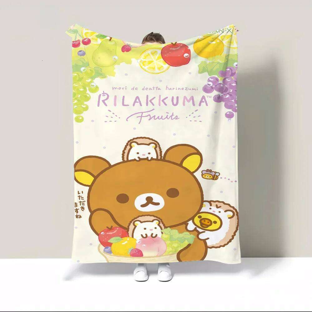 Rilakkumas Cotton Blanket King Size Custom Blankets & Throws Fluffy Plaid Interior for Home Microfiber Bedding Beach Towel Throw XJ260112
