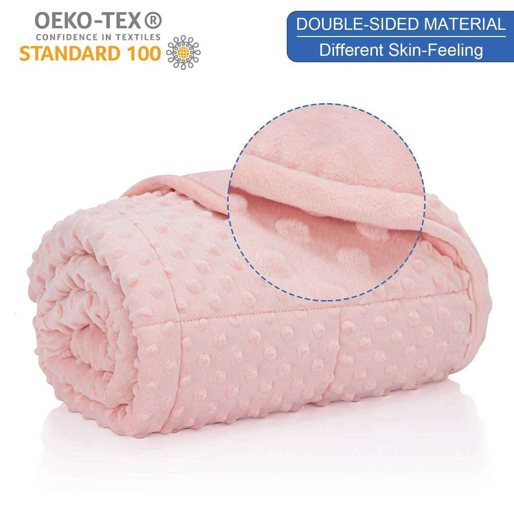 Pink Breathable Soft Minky Throw for All Season Single Double Couple Weighted Haveay Blanket with Glass Beads XJ260112