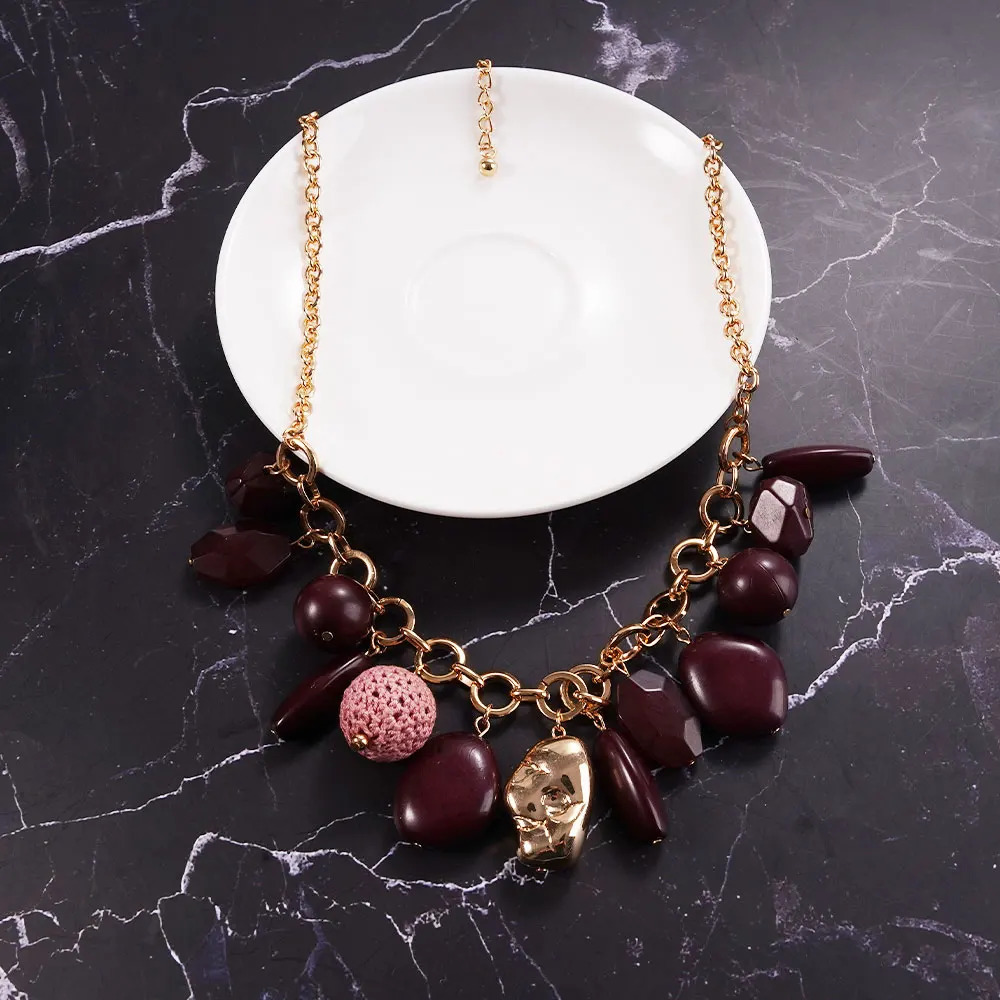 Fashionable Minimalist Irregular Pendant Necklace With Collarbone Chain Banquet Accessory Jewelry 260107