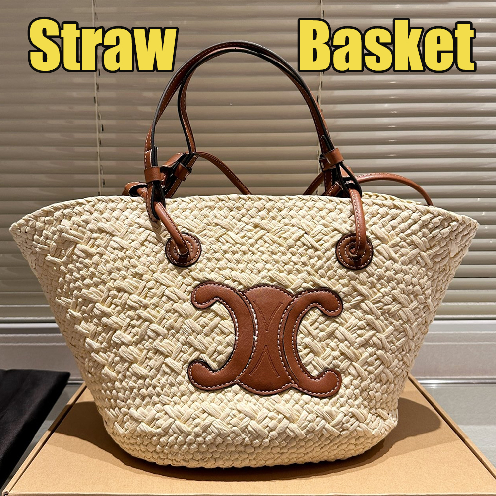 Beach Bag Designer Bag Straw Vegetable Basket Luxury Bag Summer Totes Shoulder Bag Women Vacation Travel Fashion Classic Shopping Bag Ladies Handbag