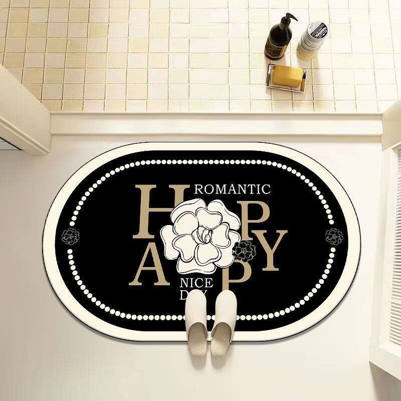 Bath Mat Diatomaceous Earth Bathroom Water Absorption Non Slip Toilet Quick Dry Wear Resistant Washable Foot Mat