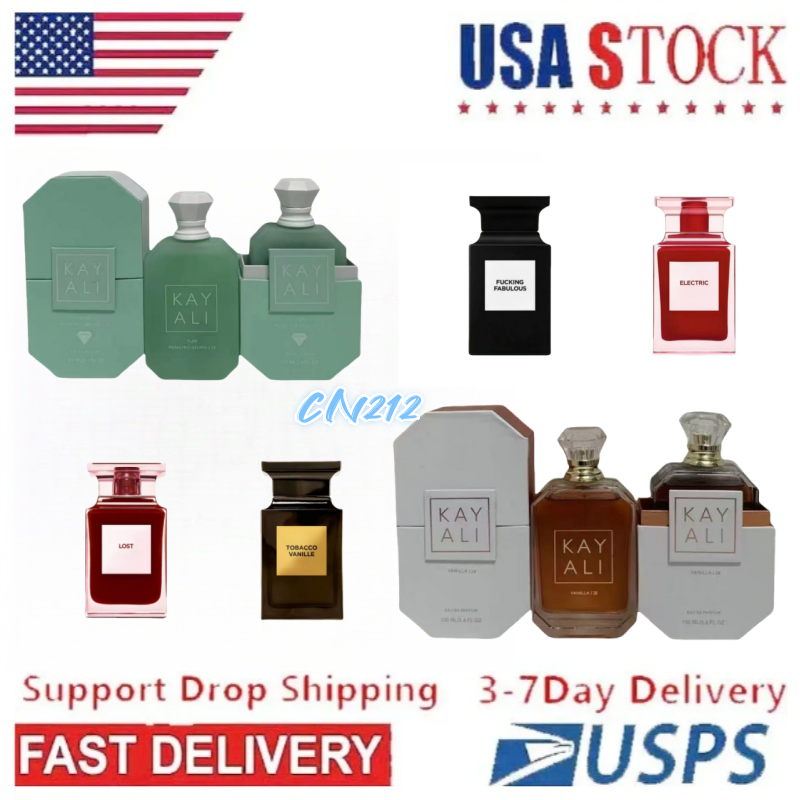 Kayali cologne for mens Vanilla 28 Perfume Gelato 33 Candy Rock Sugar 42 Fragrance 100ml High-quality natural Tobacco fragrance US warehouse 3-7 days for delivery