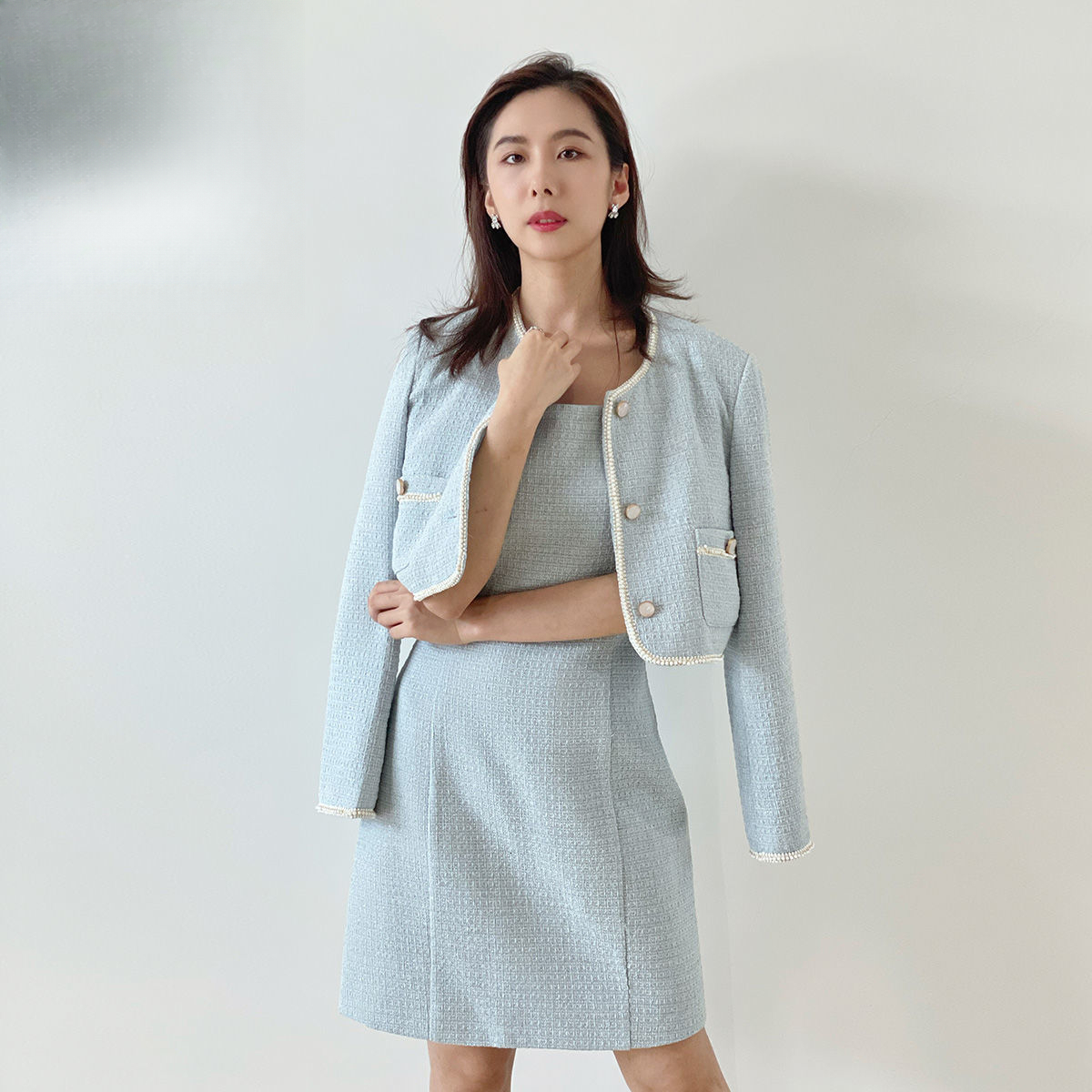 designer for women Fashionable dress with waist cinching and slimming effect washed mid length skirt ddmythur