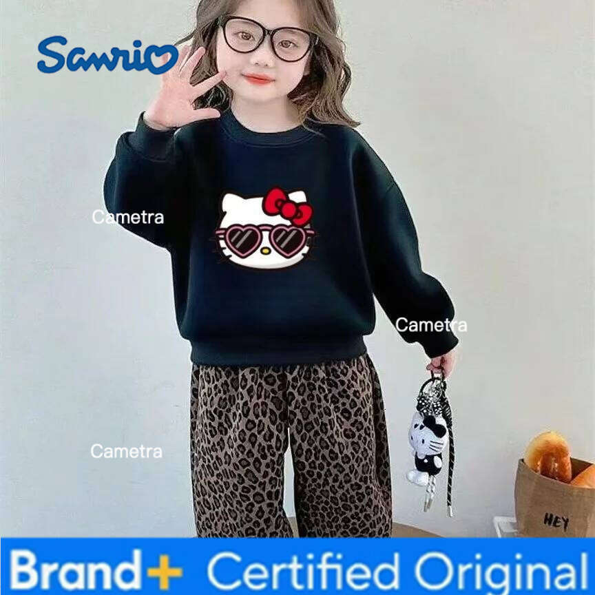 Sanrio Spring Sweet Baby Clothes Set Kid Girls Cartoon Sweatshirts Pullover Top and Pants Suit Children Fashion Tracksuits H260112