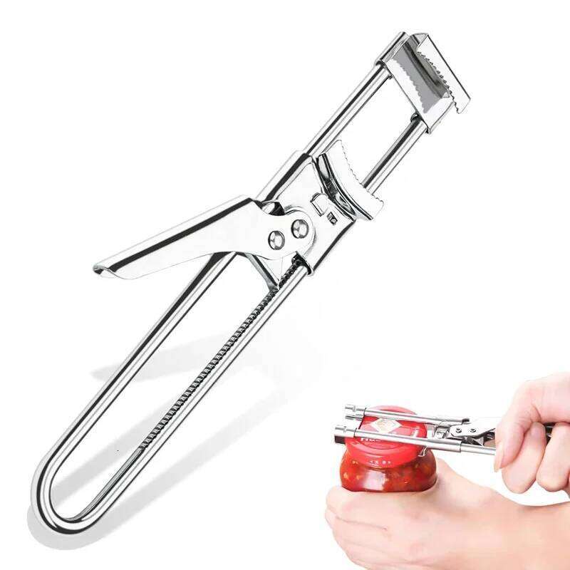 Kitchen Tool Heavy Duty Can Opener - Stainless Steel Adjustable Multi Function for Home Use, Effortless Grip Accessories for Kitchenware in Dining Roo