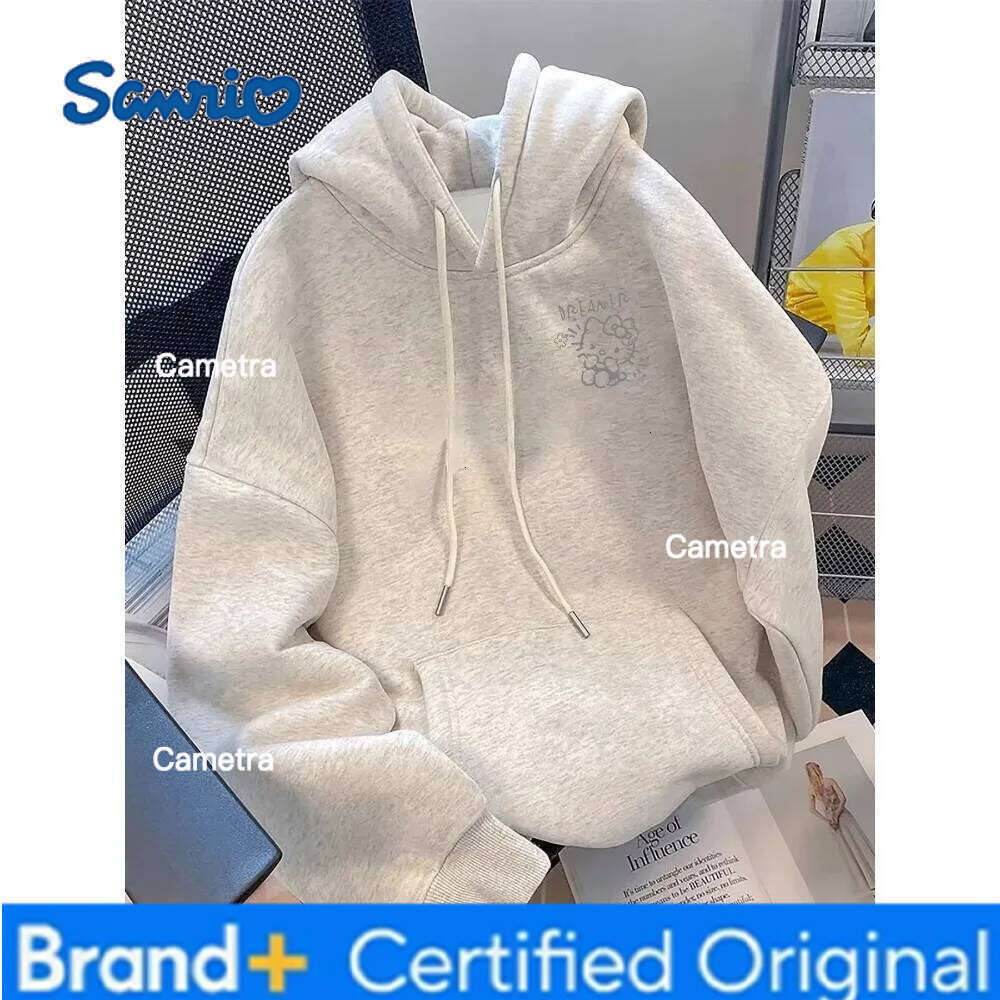 Sanrio MINISO American Street Style New Fashion Brand Autumn and Winter Fun Hello Kitty Print Long-sleeved Sweat-shirt Loose Hoodie H260112