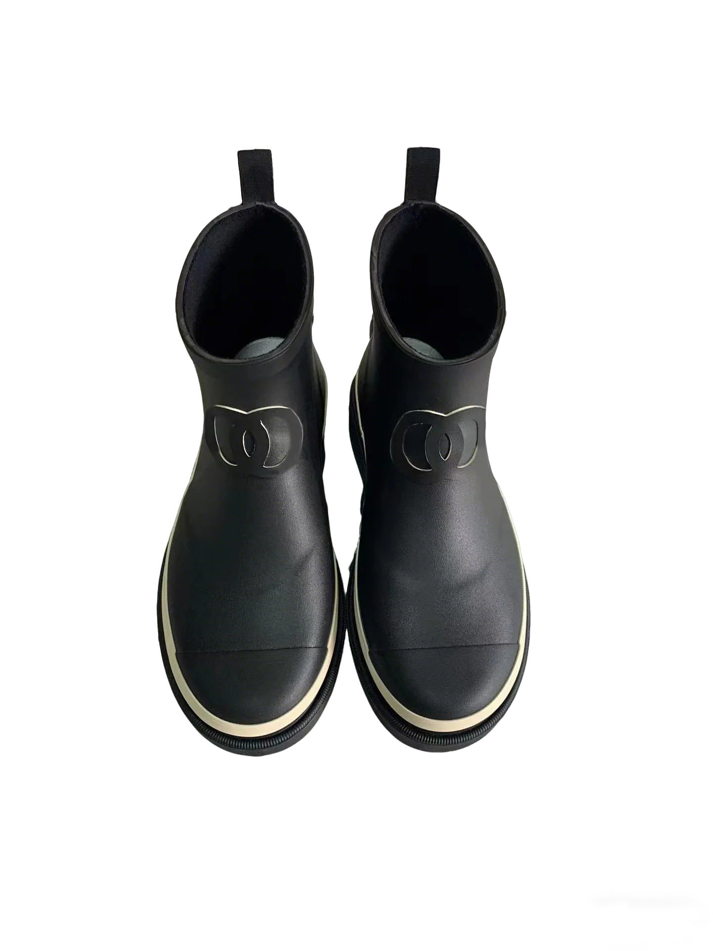 Womens Rain Boots Luxury Black Boot Fall Winter Summer Designer Square Toe Knee Slip On Classic Waterproof Footwear For Lady