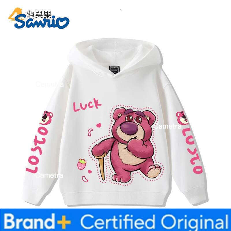 Sanrio Boys Girls Trendy Cute Toy Story Lotso Printed Pullover Autumn Winter Comfortable and Warm Children's Sweatshirt H260112