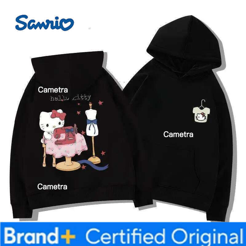 Sanrio Hello Kitty Girl Hoodie Sweatsuit Kawaii Anime Fashion Casual Hooded sweatshirt Long-Sleeved Autumn Winter Pullover Tops H2601121