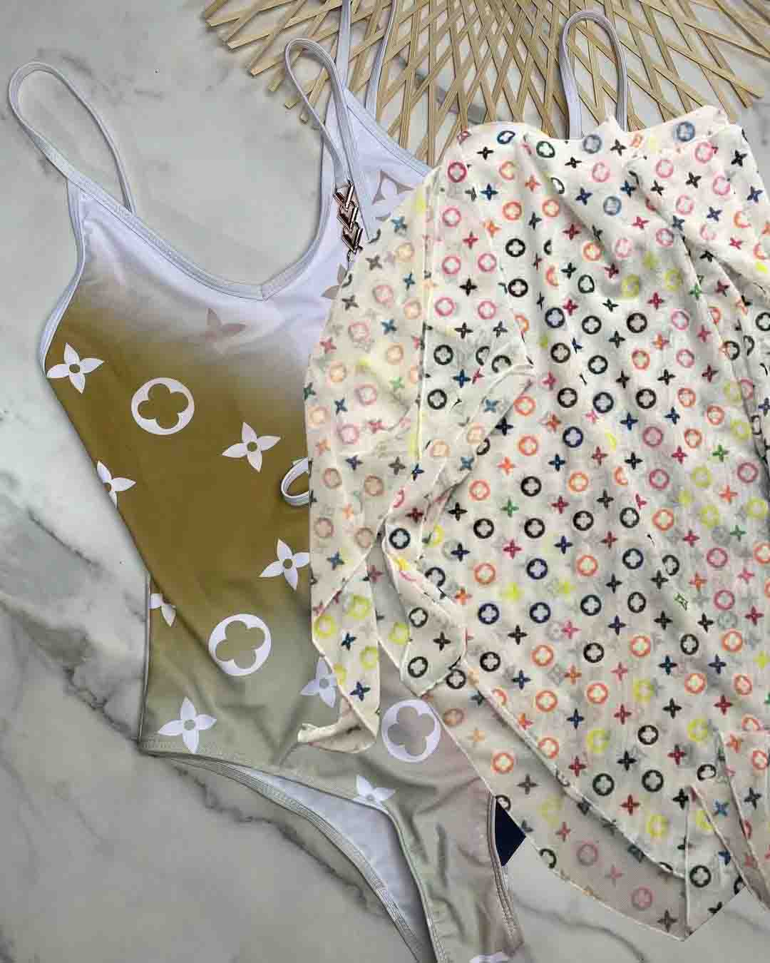 2026 Designer Bikini Woman Beach Swim Wear Summer Swim Suit Sexy Sling Strap Designer Pattern Swimsuit Womens