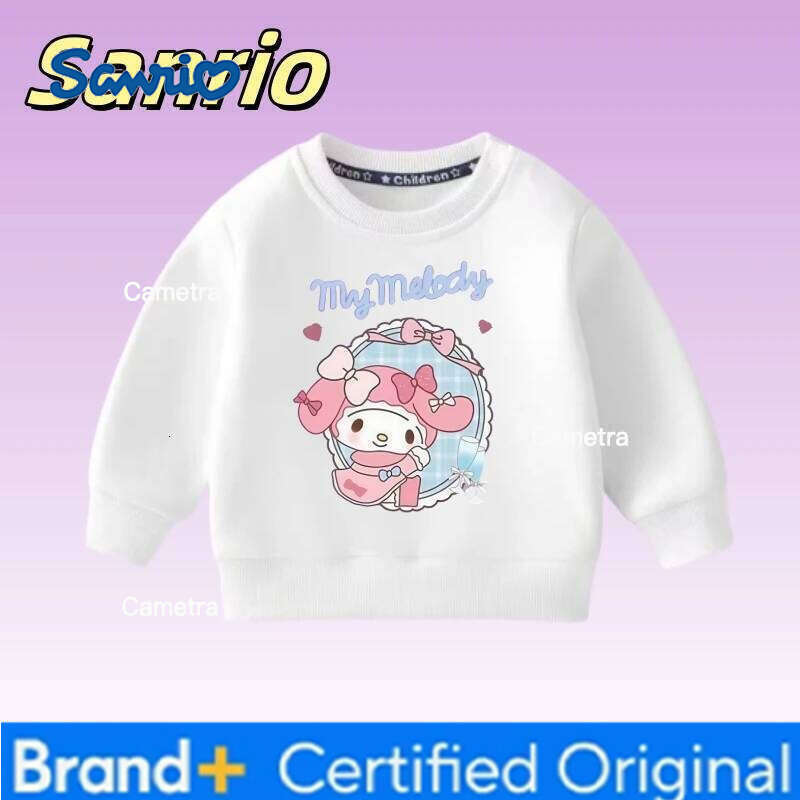 Sanrio Autumn Baby Girls Clothes Kid Cartoon My Melody Printed Sweatshirts Children Cute Pullover Long Sleeve T-shirts Top H260112