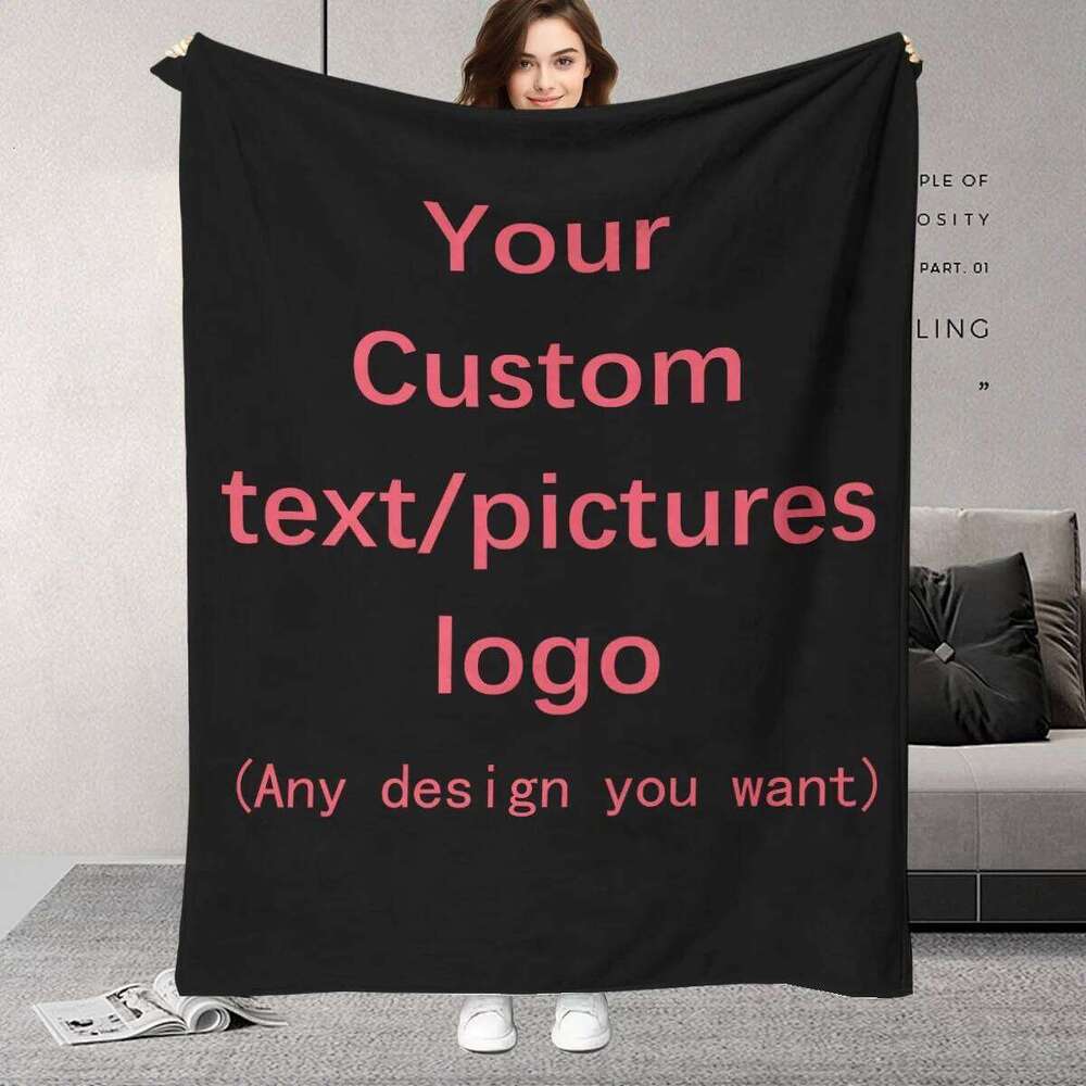 1pc Custom Digital Flannel Fleece Blanket, Personalized With Various Images, Gift For Girls, Boys, Adults, Travel - Warm Throw XJ260112