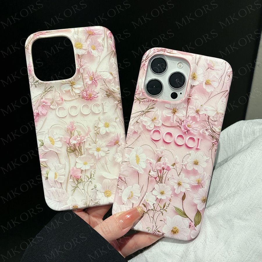 Exquisite Luxury Letter Phone Case for iPhone 17 Air 16 15 Plus 14 13 12 11 Pro Max Flower Print Designer Shell Samsung S26 Ultra Galaxy S25 S24 S23 S22 S21 S20 Ultra Cover