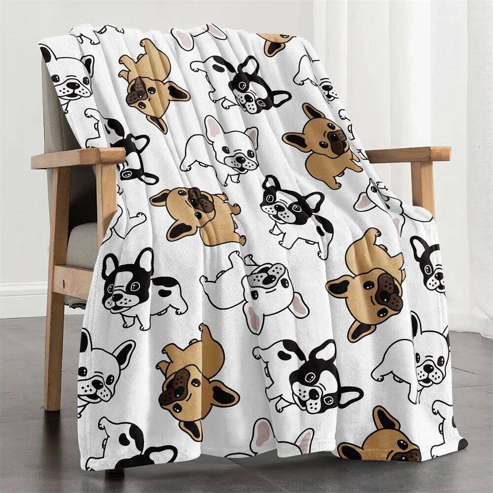 French Bulldog Microfiber Super Soft Throw Blankets For Bed Bedspread Sofa Decorative Camping Picnic Winter Warm Blanket XJ260112