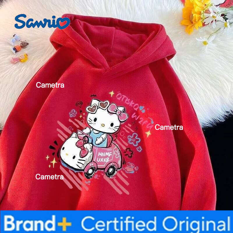 Sanrio 2025 Spring and Autumn New Outfit Cartoon Anime Girls' Hoodie Outdoor Casual Long Sleeve Coat Versatile H260112