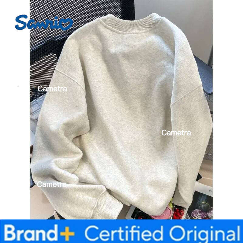 Sanrio Korean Autumn Winter Women's Hoodies Anime Cute Hello Kitty Clothing Print Hooded Sweatshirt Y2K Oversized 100% Cotton Girl Coat H260112