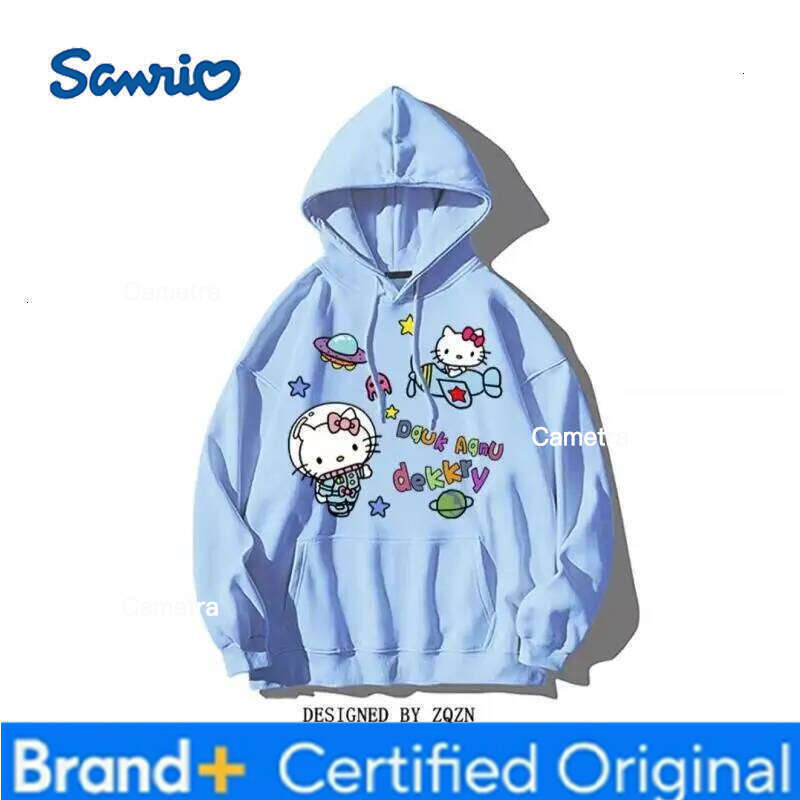 Sanrio Hello Kitty Girl Hoodie Sweatsuit Kawaii Anime Fashion Casual Hooded sweatshirt Long-Sleeved Autumn Winter Pullover Tops H26011211