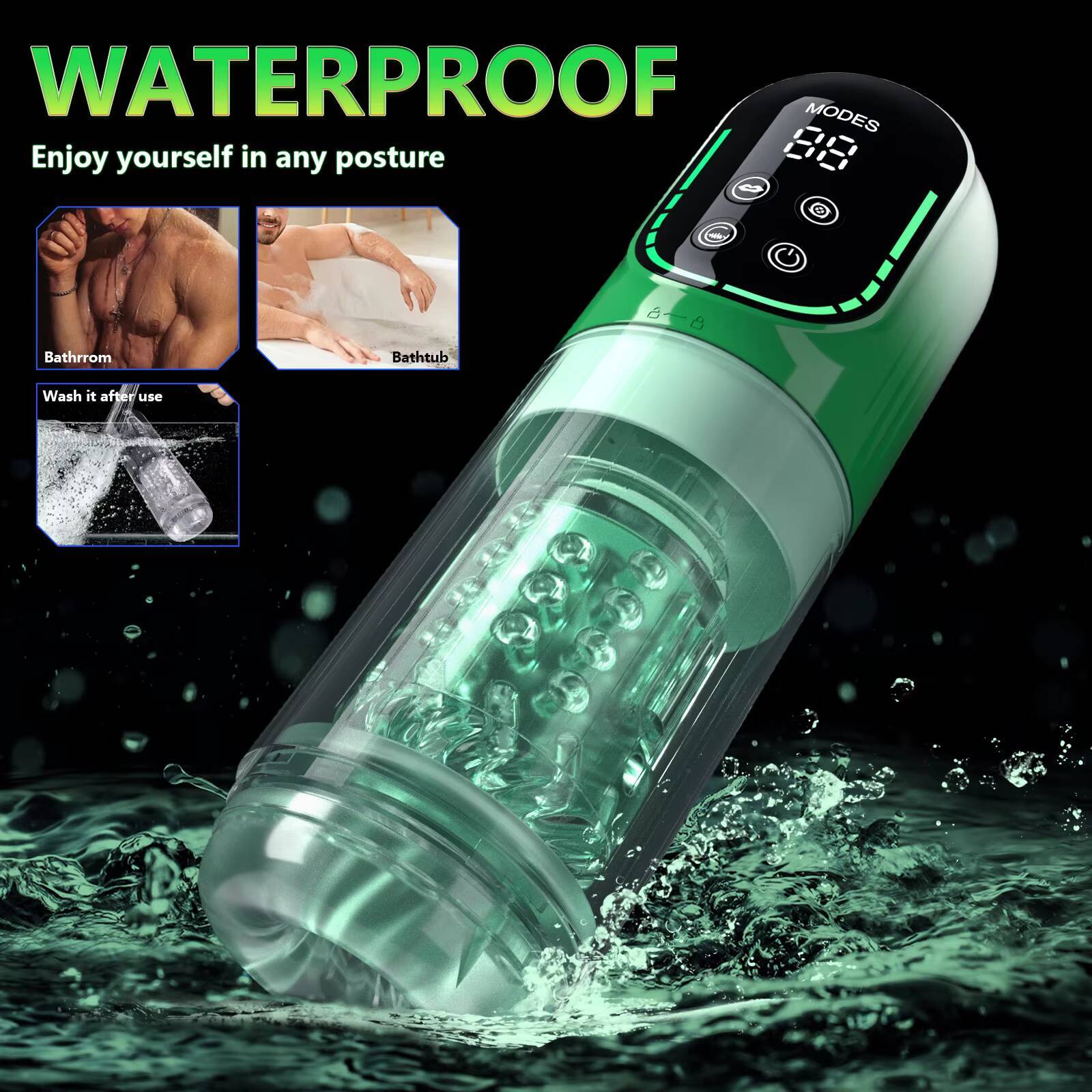 LCD Hot Powerful 7 Suction Modes Thrusting Rotation Vibration Soft Sleeve Male Masturbation Cup Sucking Machine for Men