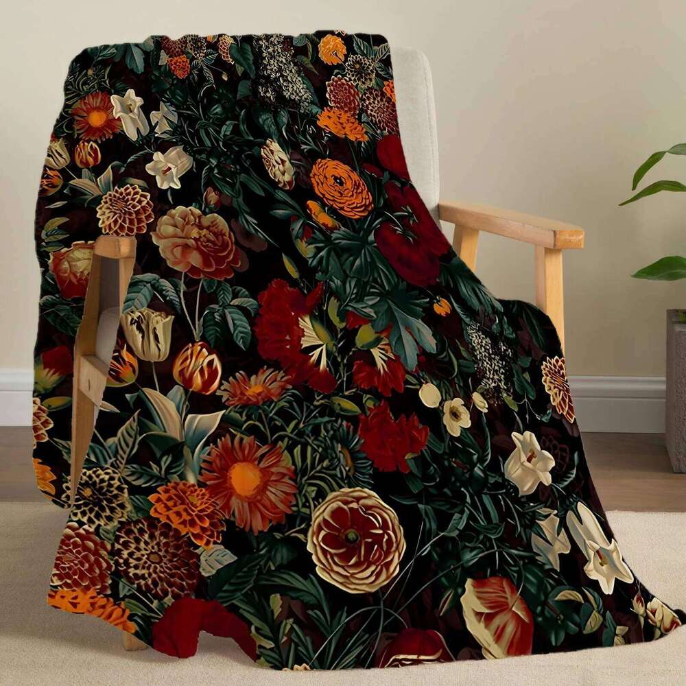Flannel Throw Print Super Soft Cozy Nap Blanket for Bed sofa Office Travel Machine Washable Perfect Home Gift XJ260112