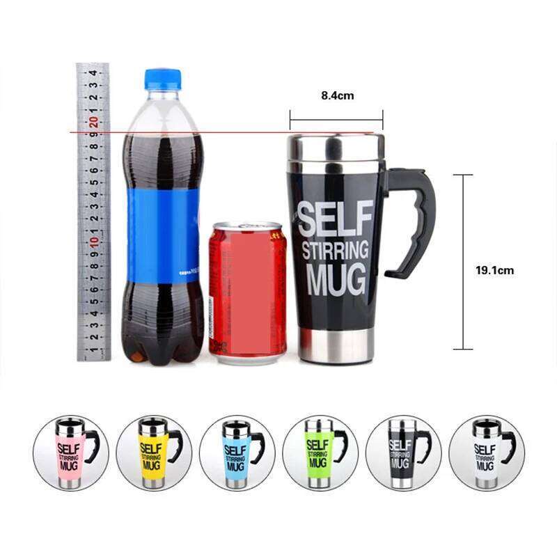 450ML Automatic Electric Mixing Coffee Milk Self Stirring Mug Stainless Steel Thermal Smart Double Insulated Cup