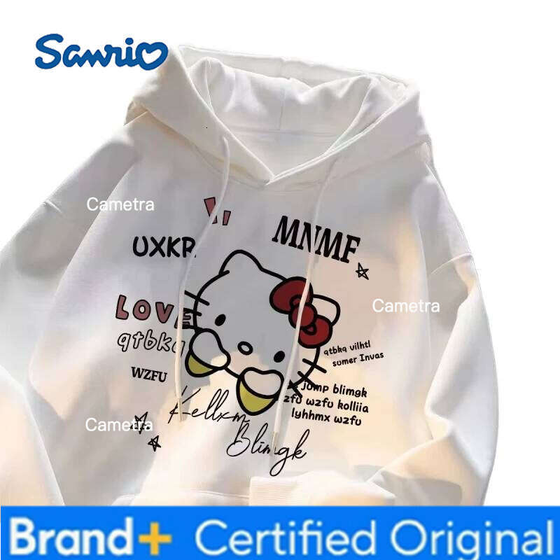 Sanrio MINISO Hooded Sweater Cartoon Hello Kitty Print H260112