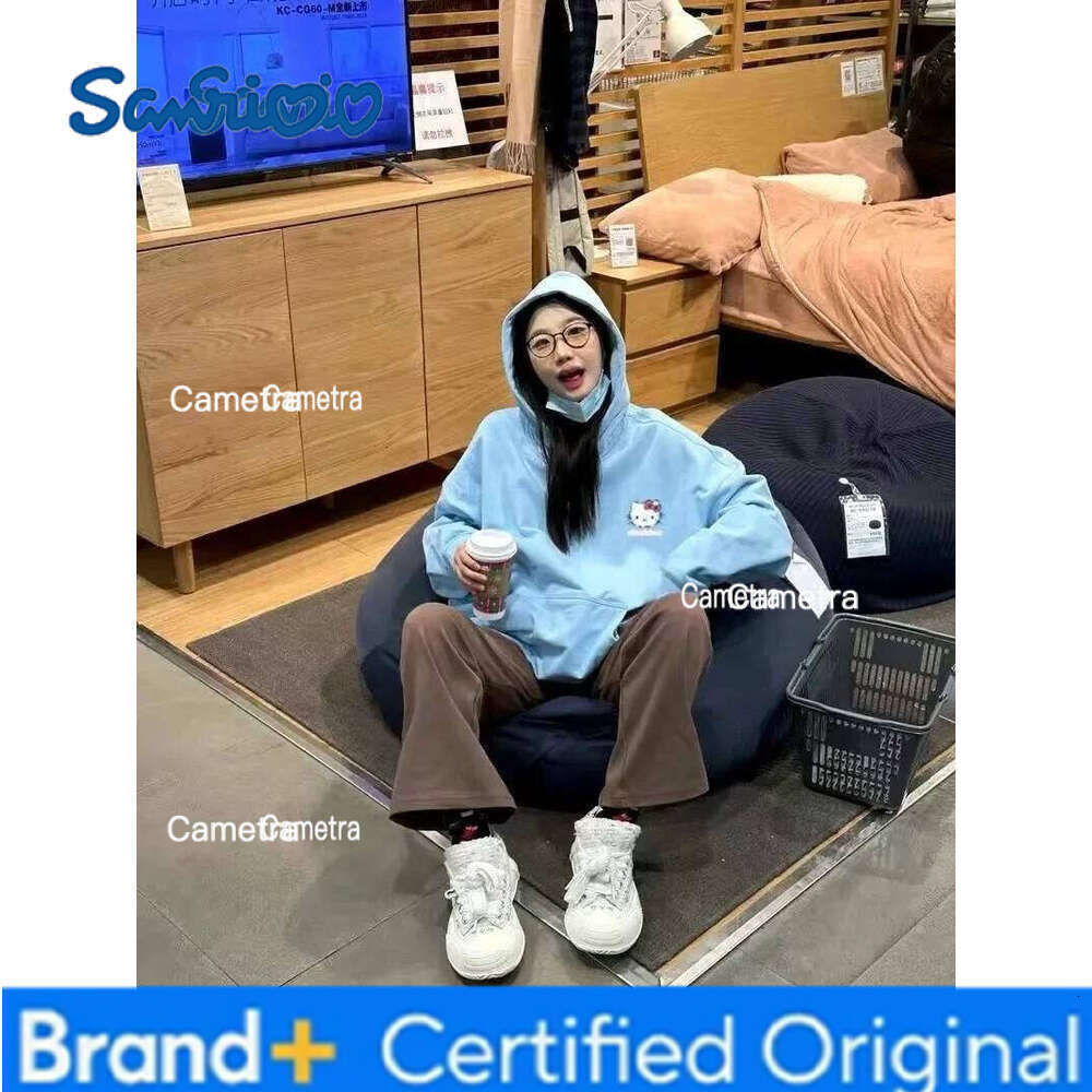 Sanrio Kawaii Cute Girl Streetwear Women Fun Graffiti Cartoon Hello Kitty Sweatshirt Y2k Clothes Aesthetic Top Oversized Hoodie H26011211