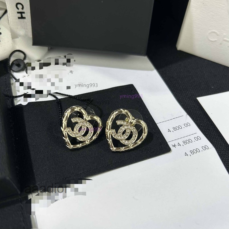 Luxury Earrings Designer Earrings Womens Luxury Ear Jewelry Designer Letter Stud Earrings Round Diamond Earrings Jewelry chanels channels chaneljewelry cc E KTO1