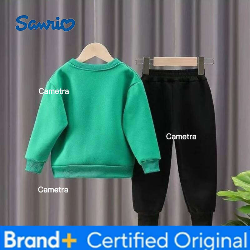 Sanrio Autumn Baby Boys Clothes Set Kid Girls Pochacco Printed Sweatshirts Pullover Top and Pants 2pcs Suit Children Outfit H260112