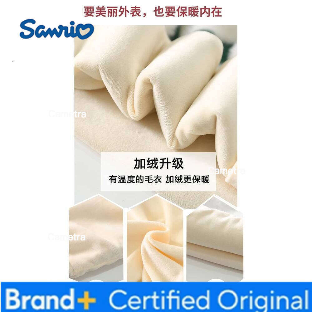 Sanrio Autumn Winter Cute Melody Mink Cashmere for Kids Crew Neck Knit Pullover Girl Plush Warm Thicke Knitwear Fashion Sweater H260112