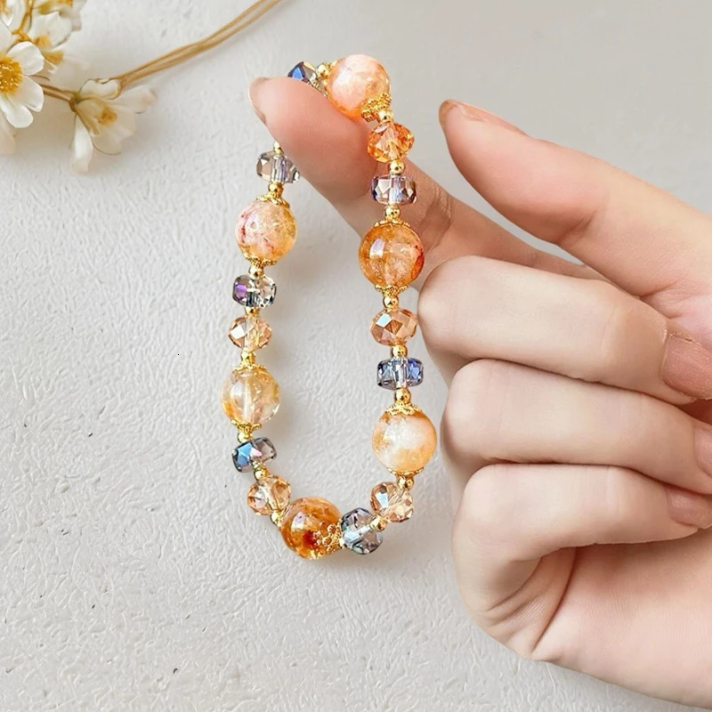 Ruifan 10mm Natural Yellow Topaz Crystal Beads Beaded Strand Women Bracelets Fashion Hand Accessories Birthday Gift for Her 1483 260107