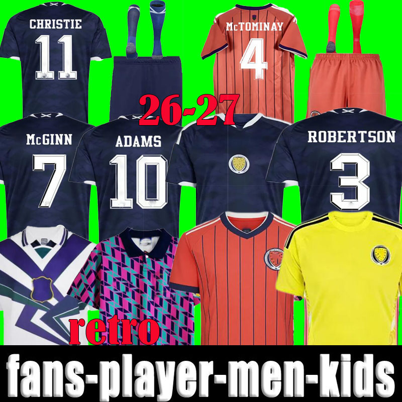 XXXL 4XL 2026 scotland football shirt Soccer Jerseys 26 27 ROBERTSON McTominay McGREGOR SHANKLAND MCGREGOR Home away pink maillot de Foot men kids kits unifrom