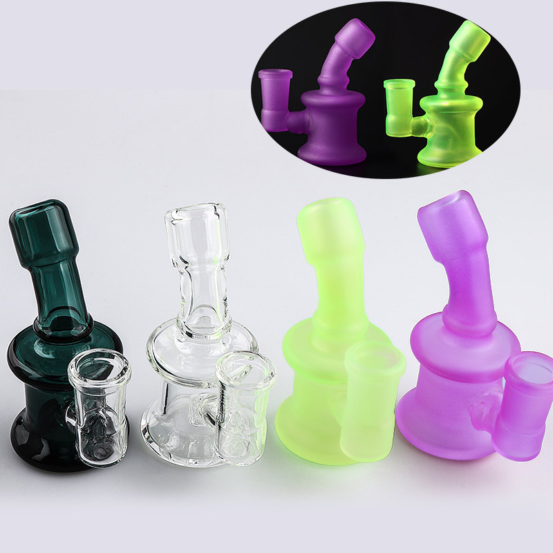 Berack 3.3 inch Glass Beaker Bongs 14mm Female Thick Glass Water Pipes 4 colors Mini Glass Bongs