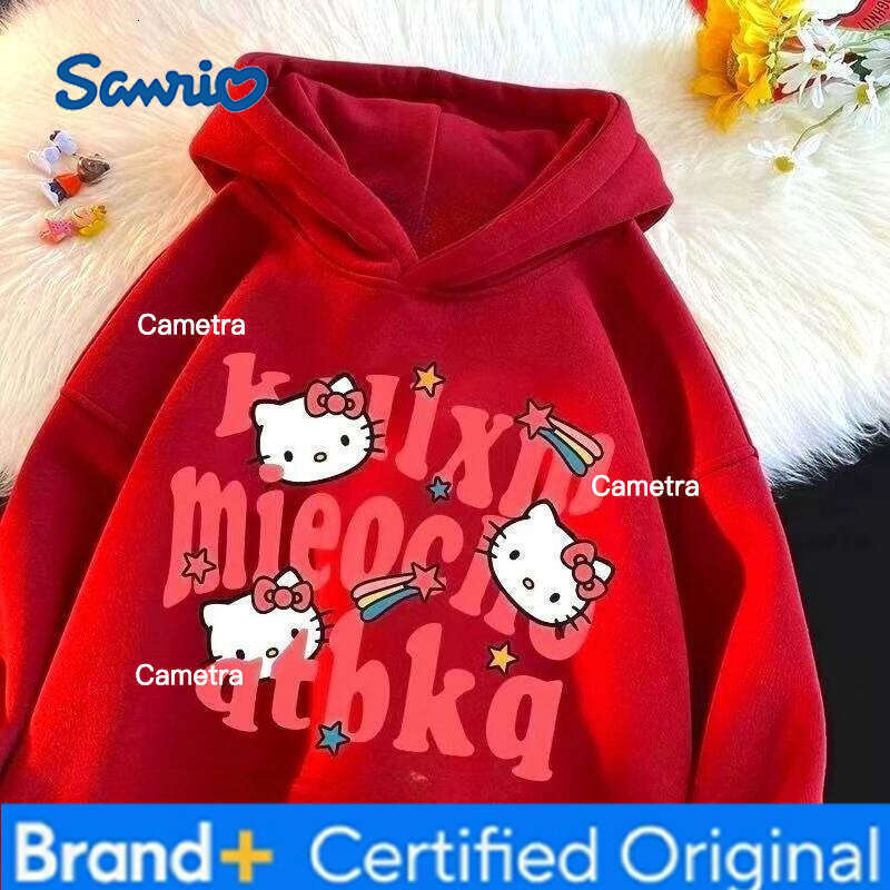 Sanrio Personalized Stitch Autumn/Winter Small Medium Large Men's and Women's Hooded Hoodie Thick Coat Trendy Children H260112