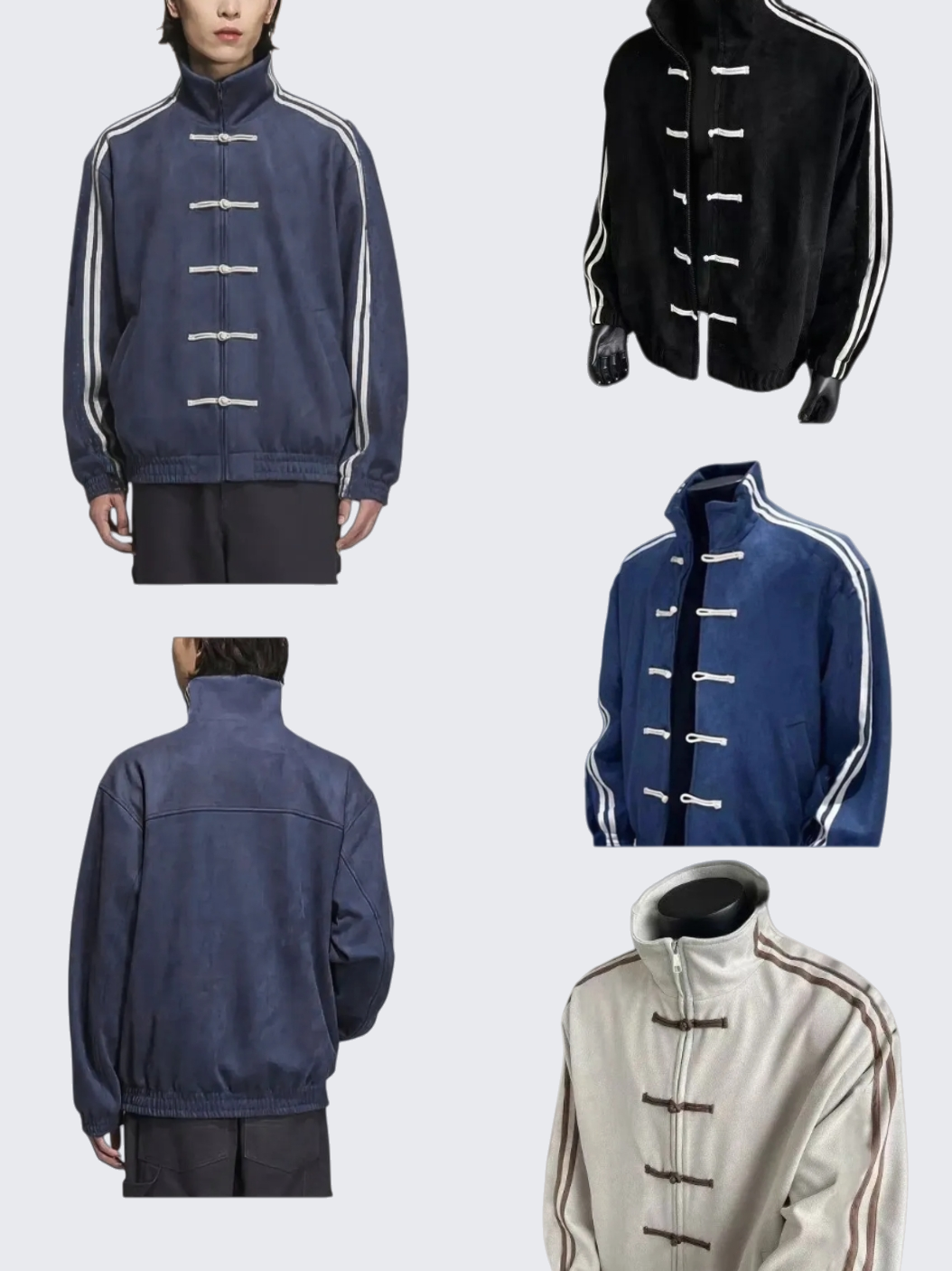 Men's Jackets Spliced Stand Collar Jacket Spring Chinese Style Buttoned Fashion Retro Tang Single Breasted Tops Coat dh659