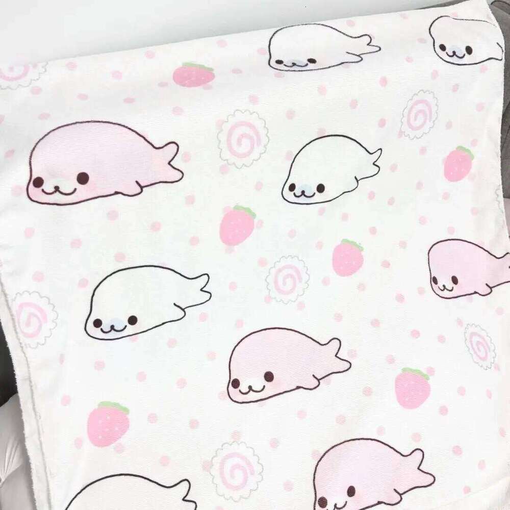 Sesame baby seal cute bed flannel sherpa dormitory nap sofa autumn and winter warm blanket XJ260112