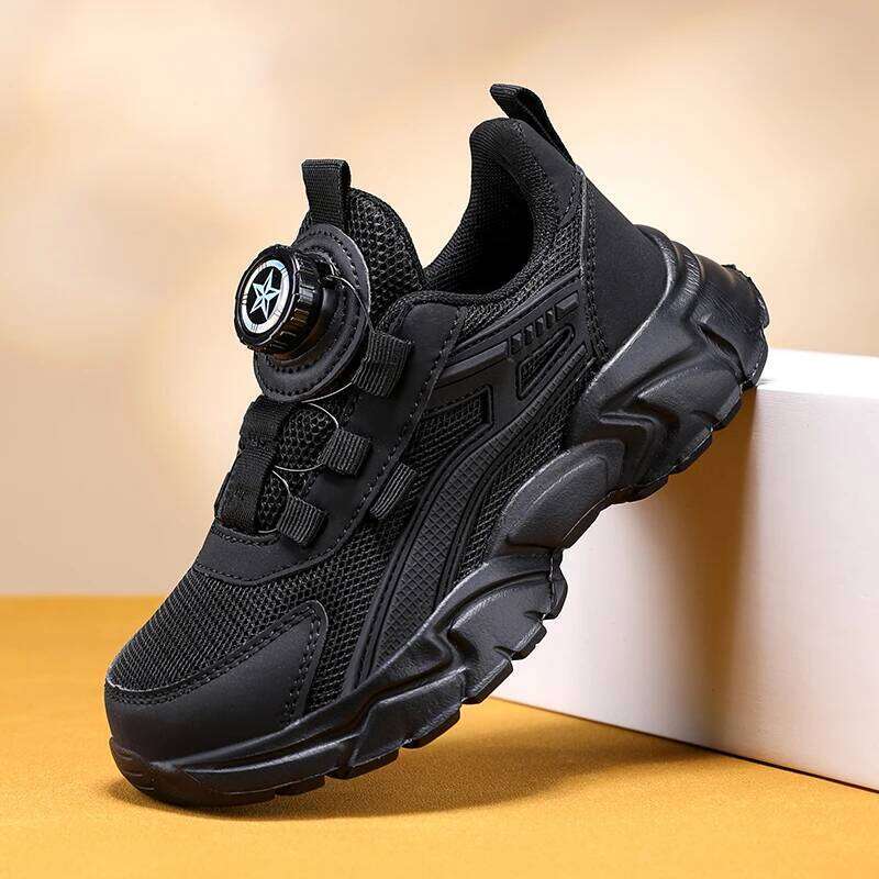 New Children Sports Black Mesh Summer Breathable Kids Casual Shoes Boy Tennis Running Sneaker X260112