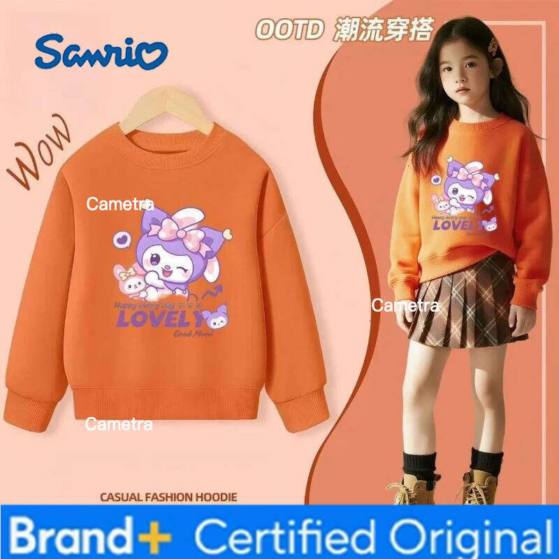 Sanrio Baby Cotton Kid Cartoon Printed Pullover Children Autumn Fashion Long Sleeve T-shrits Girls Clothes Top Hoodie H260112