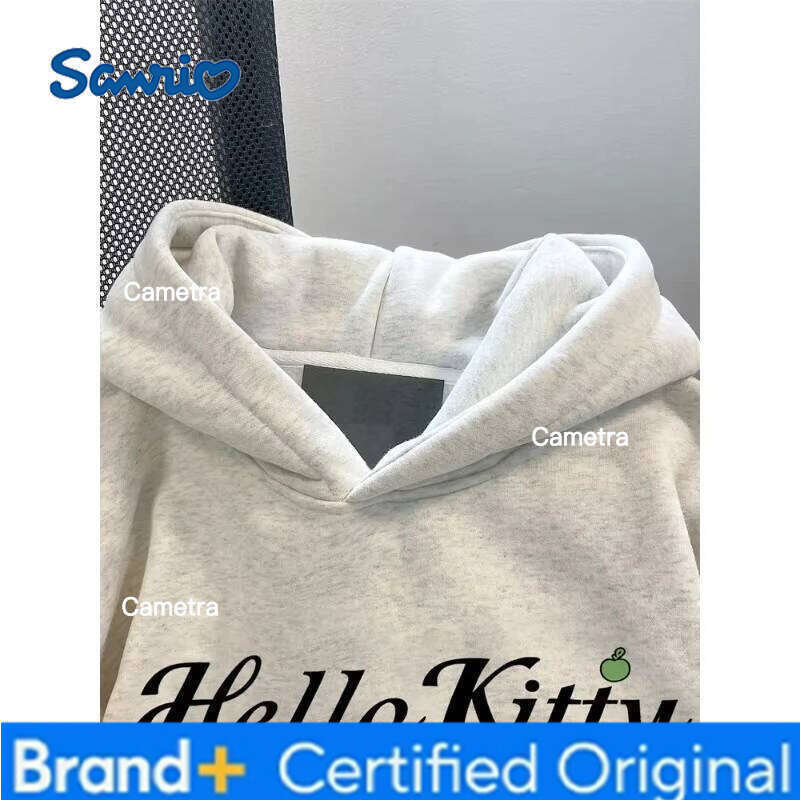 Sanrio Women's Hoodies Autumn Winter Clothing Cute Anime Hello Kitty Graphics Hooded Fashion Sweatshirt Y2K Oversized 100% Cotton Tops H2601121