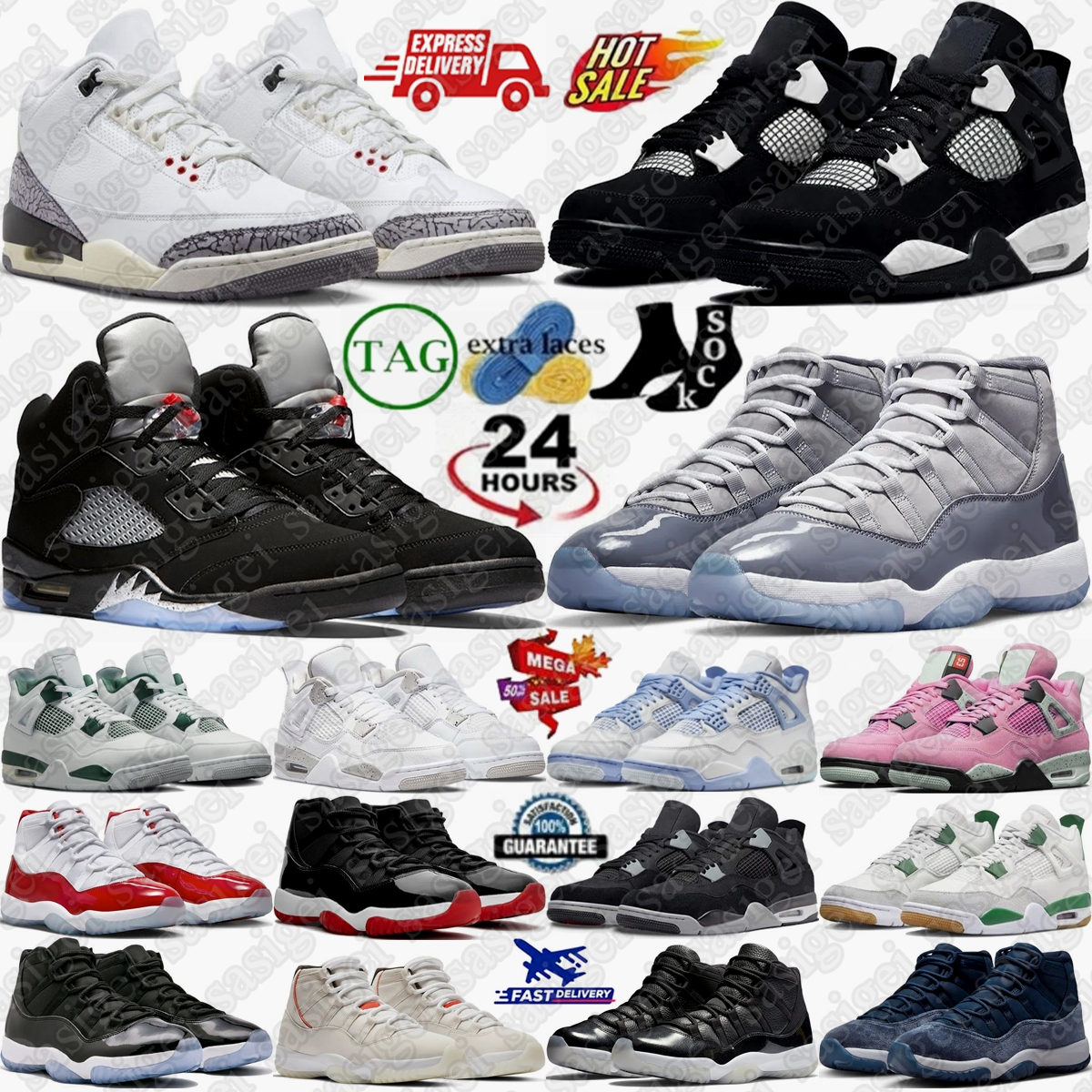 4s Basketball Shoes 4 11 j4 3 5 Sneakers Mans 11s Black Cat 3s White Thunder Concord Cool Grey Cherry Cement Women Bred Pure Money Family Affair