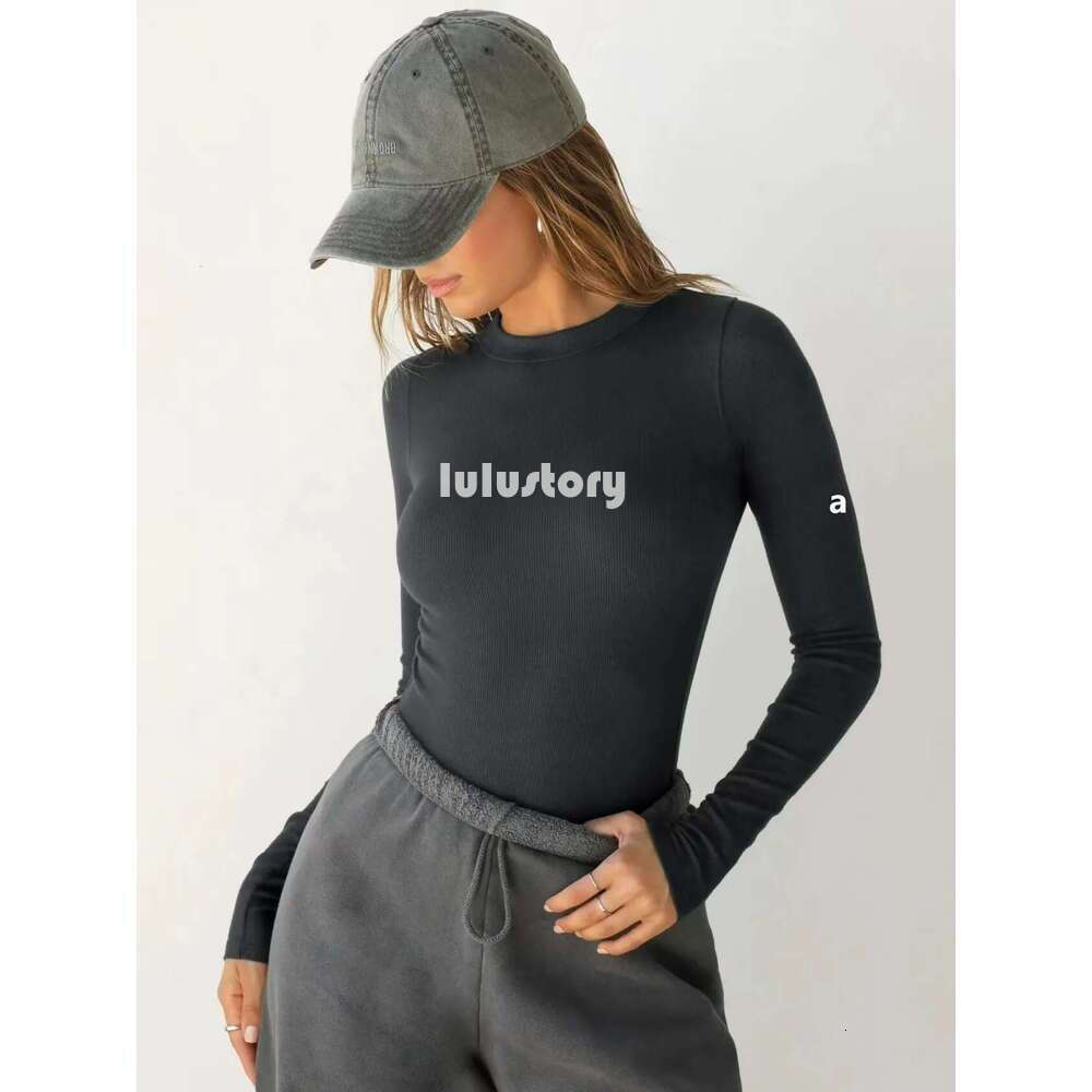 New Women Yoga Shirt Long Sleeves Alonessities sweat set Backless Gym Tight Top Shaping Waist Fitness Outfit Shirts Sportswear Lady Alonessities women set clothes