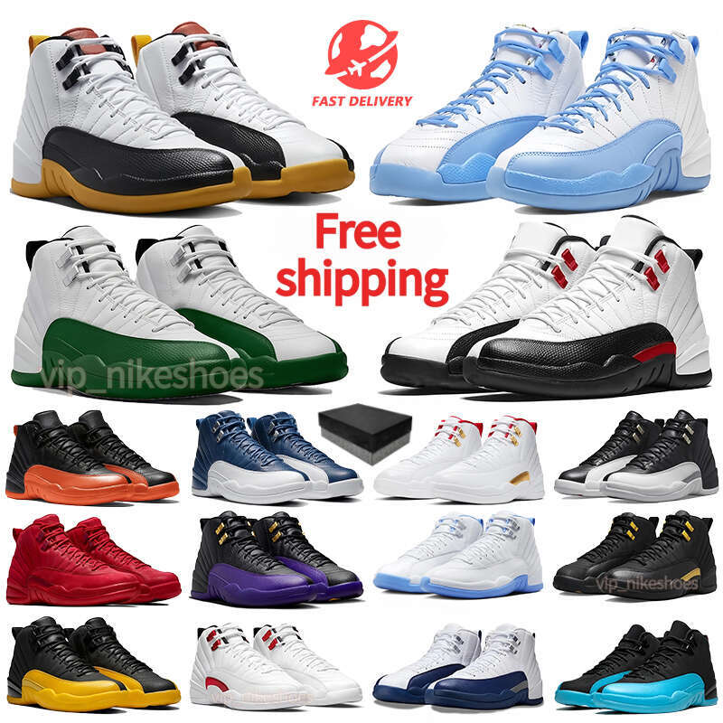 Men Basketball Shoes 12S Designer Shoes Trainers Chicago Black Cat Court Purple Cherry Game Royal Cut Outdoor Sports Sneakers Size 36-47